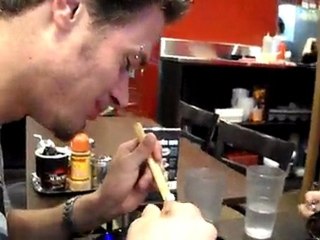 noodle in the japenese restaurant ! very good.MP4