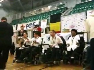 Remise de la coupe d'Europe 2010 ( foot fauteuil)