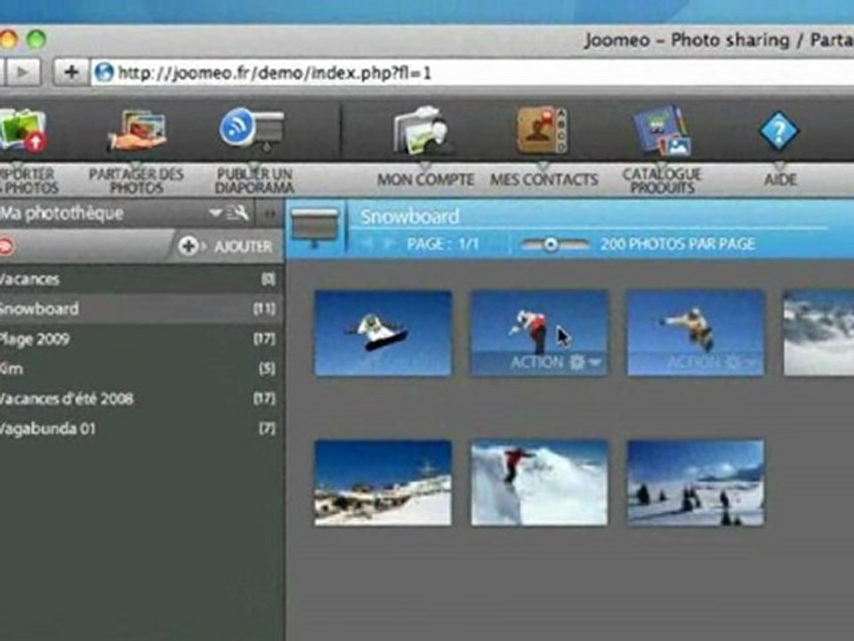 Importer ses photos et les partager avec Joomeo