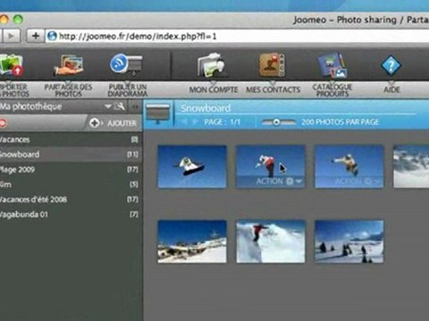 Importer ses photos et les partager avec Joomeo