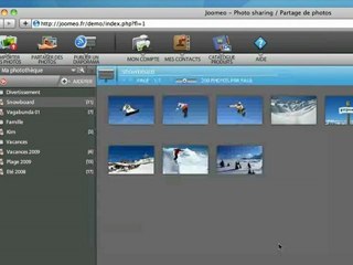 Partagez vos albums avec vos contacts