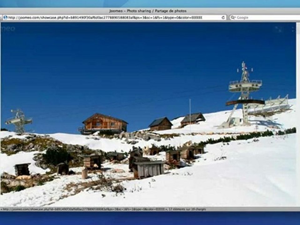 Publier les diaporamas, vers un blog, un site web, un forum.