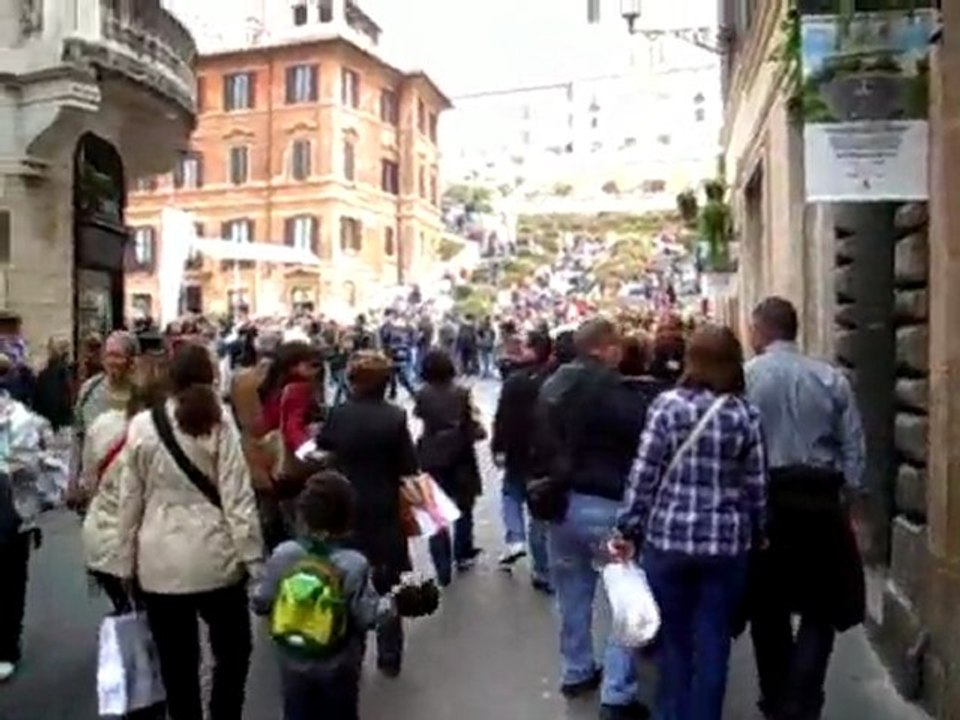 Rome arrivée place d'espagne
