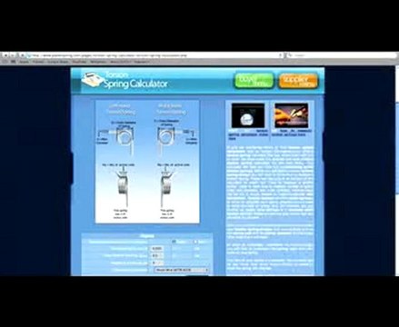 Torsion Spring Calculator - Planet Spring