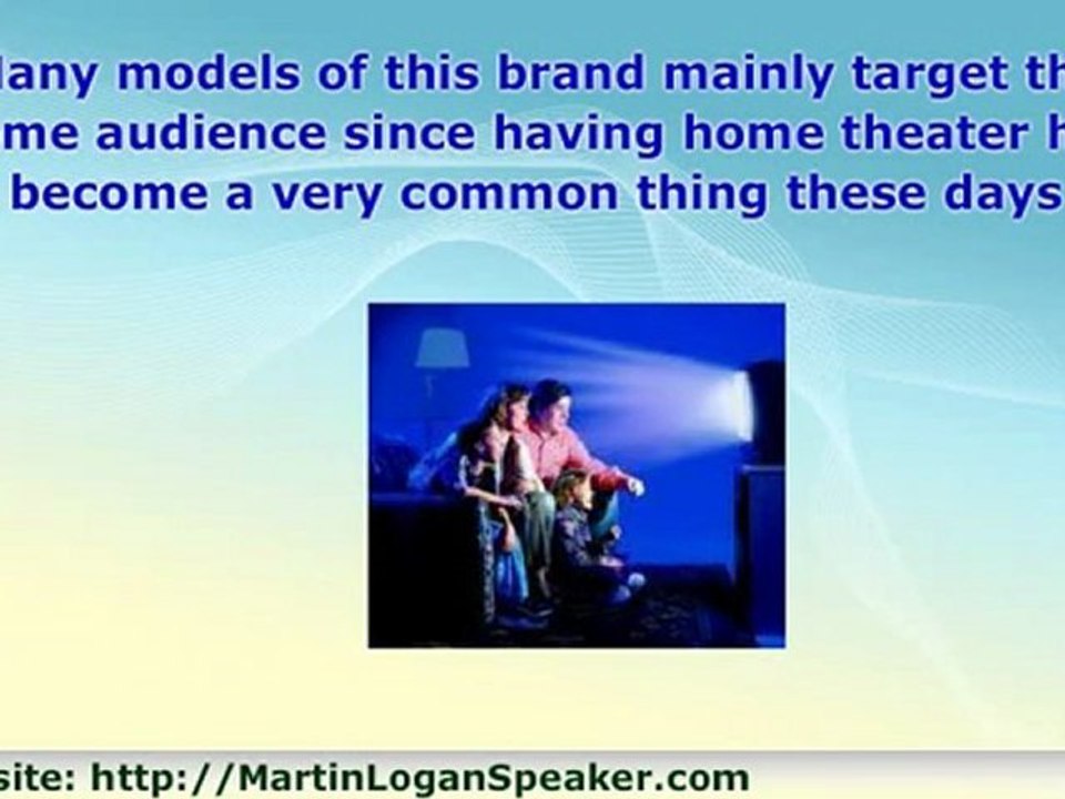 Martin Logan Speaker - Why  Use Ordinary Speakers When Legen