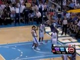Carlos Boozer follows up the missed shot and throws it down