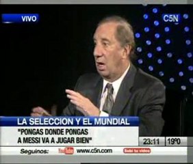 Bilardo: "A Messi le ponés de defensa y te hace goles igual"