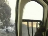 Eruption du volcan en Islande, filmée d'un hélicoptère