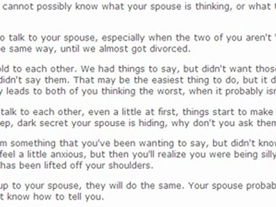 How to Mend a Broken marriage