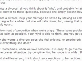 My Wife Wants a Divorce - Help!