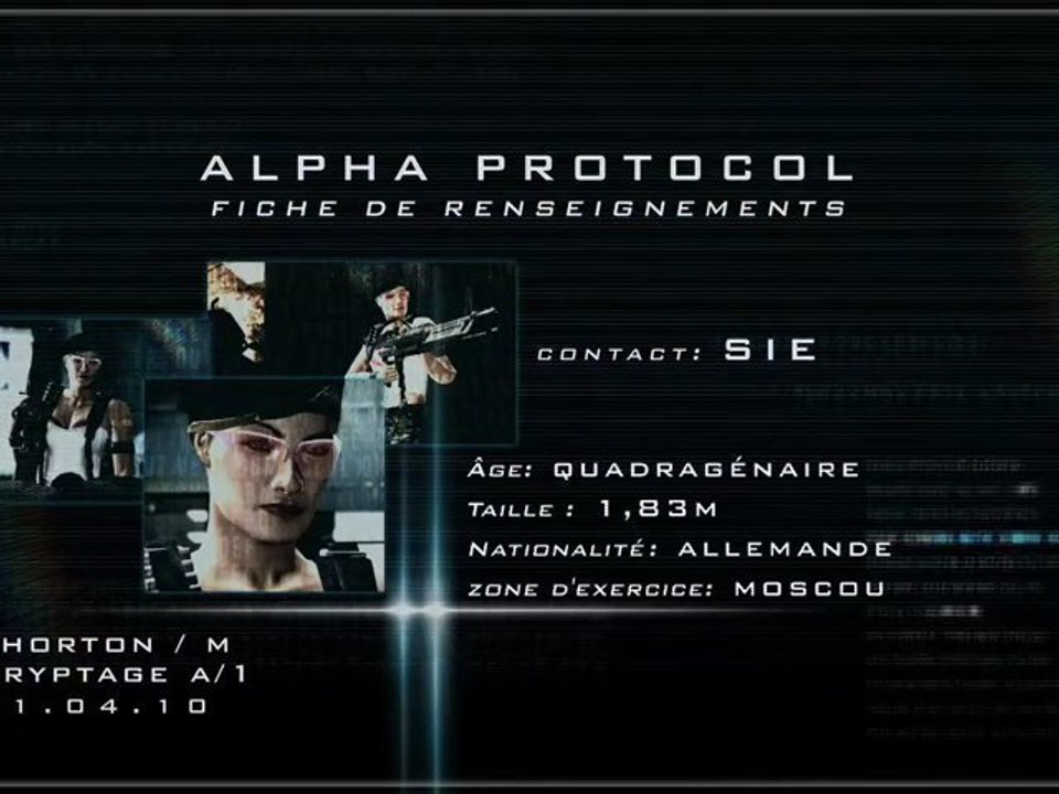 Alpha Protocol - Présentation personnages#1