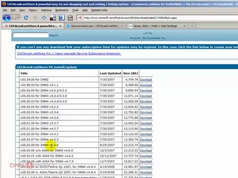 DotNetNuke Tutorial, installing Catalook ecommerce module1/2