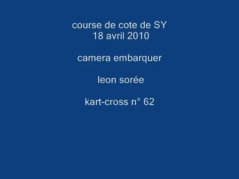 course de cote de SY 2010 camera embarquer kart-cross n° 62