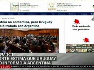 ONU determina que Uruguay violó tratado en caso  Botnia