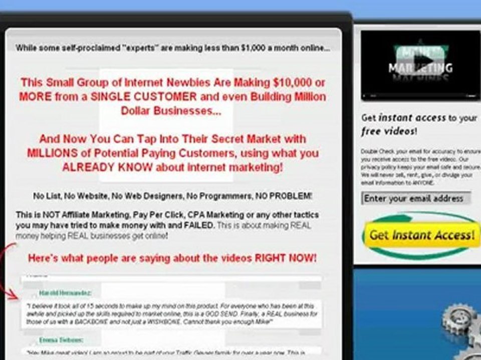 Main Street Marketing Machine System