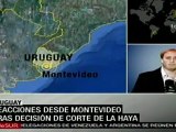 Primeras reacciones desde Montevideo por fallo de La Haya
