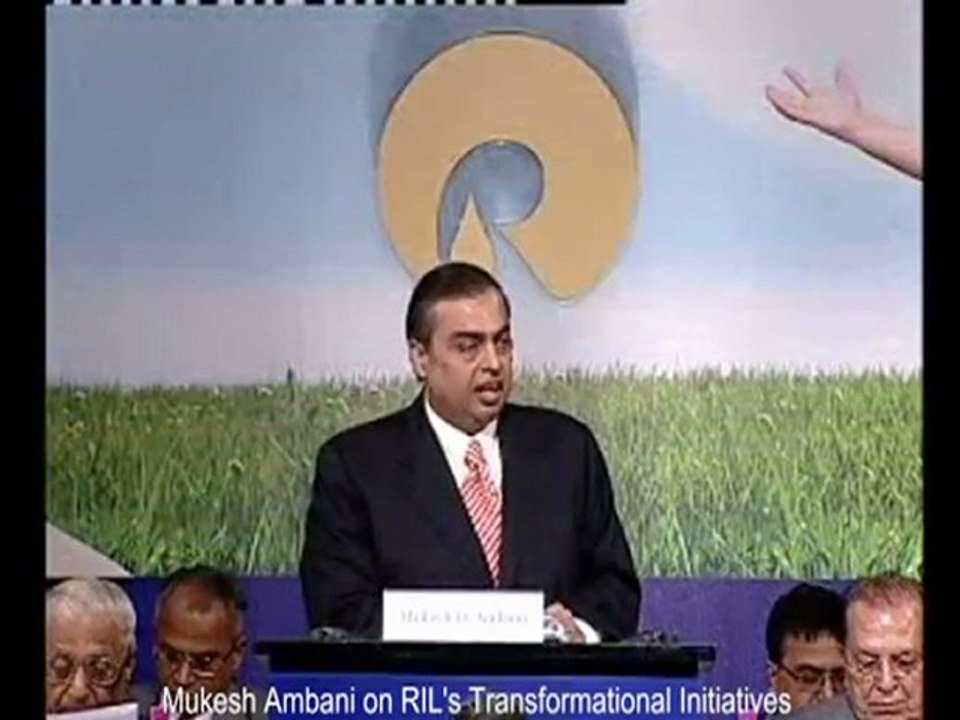 Mukesh Ambani on RIL’s Transformational Initiatives