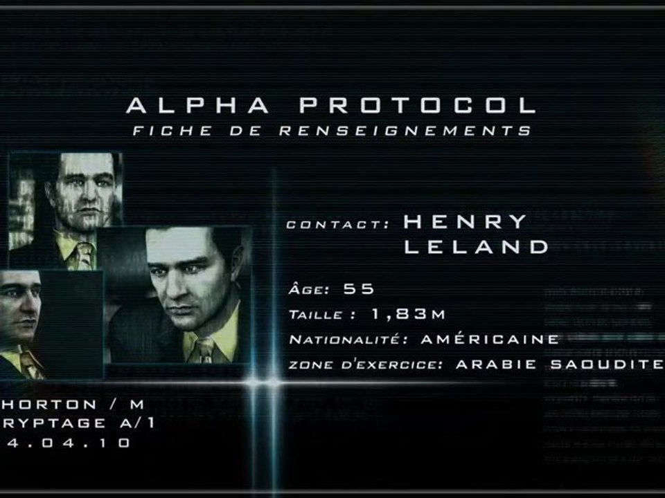 Alpha Protocol - Présentation personnages#3