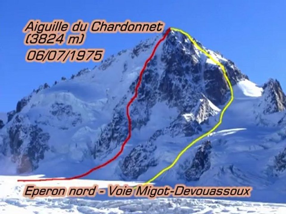 Alpinisme - Massif du Mt Blanc - Chardonnet face nord  1975