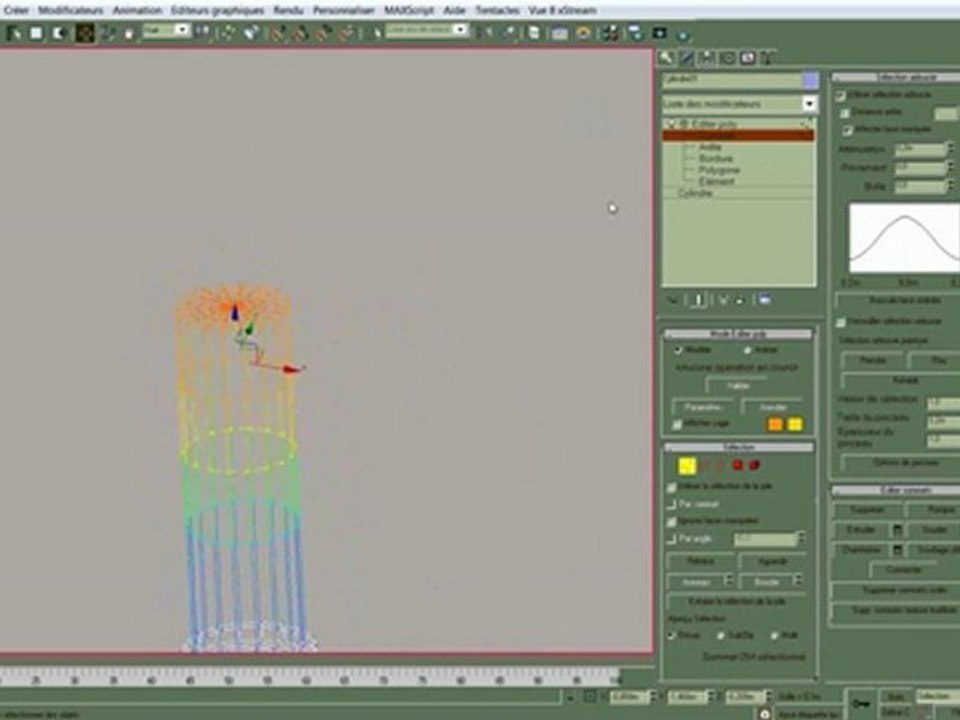 bastos par un cylindre sur 3ds
