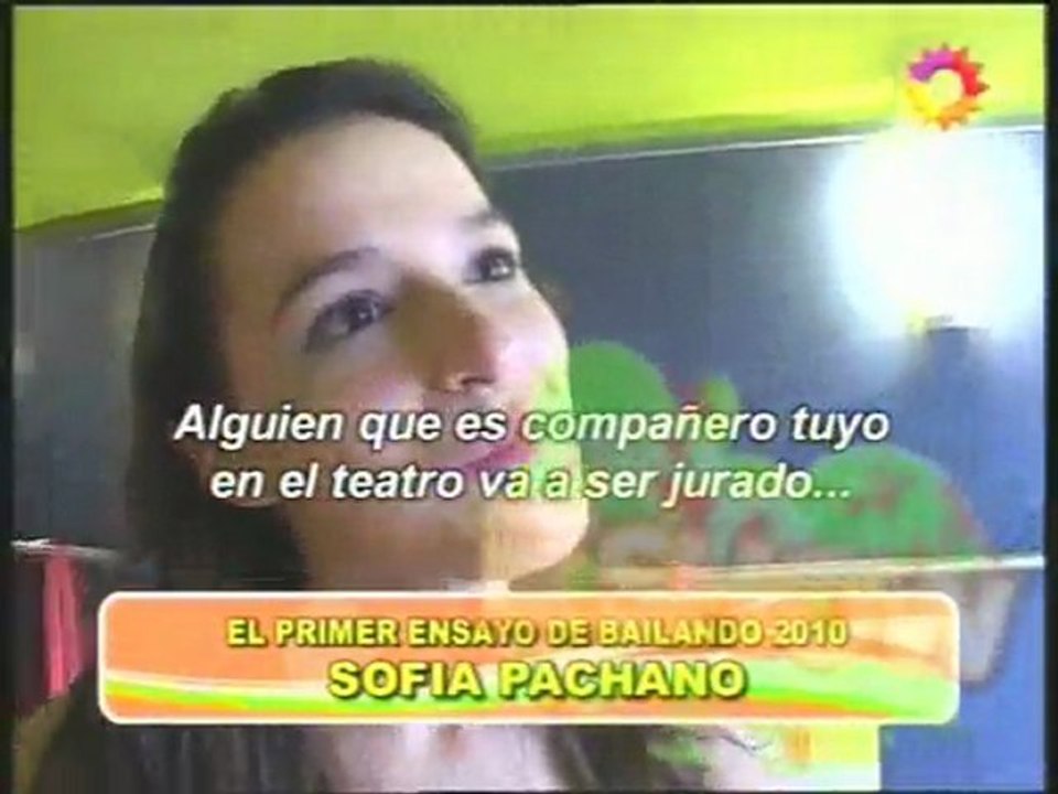 Ensayo Sofia Pachano para bailando 2010