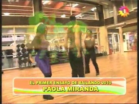 Ensayo de Paola Mirando para bailando 2010