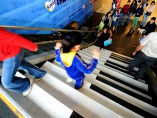 Musical steps have Chileans taking the stairs