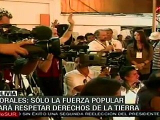 Morales: sólo la fuerza popular hará respetar derechos de