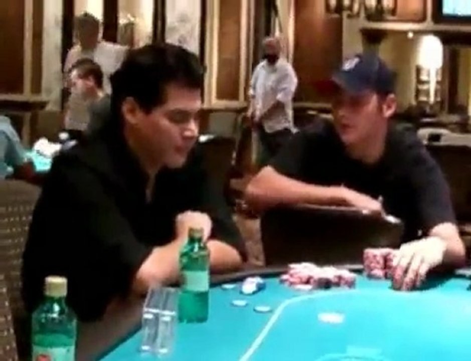 Drunk guy at the poker table FUNNY