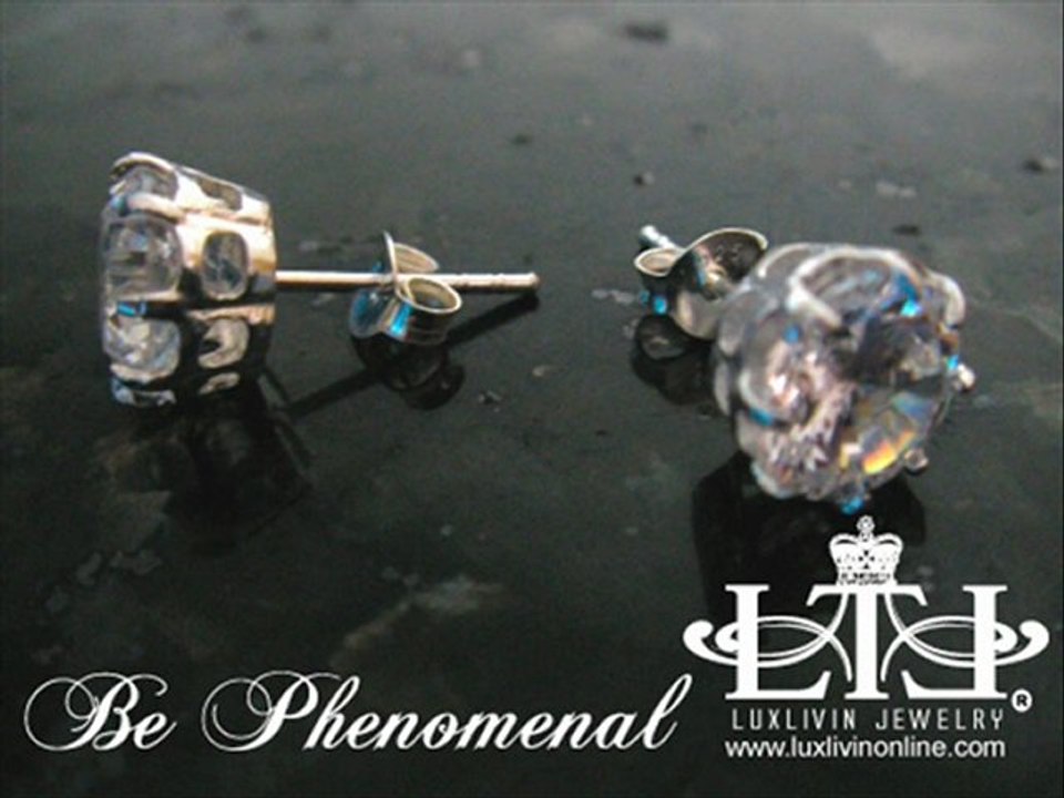 Men's Luxury Silver Earrings Studs