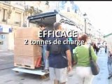 Livraison en camion électrique