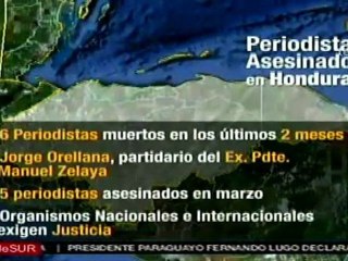 Seis periodistas asesinados en dos meses en Honduras