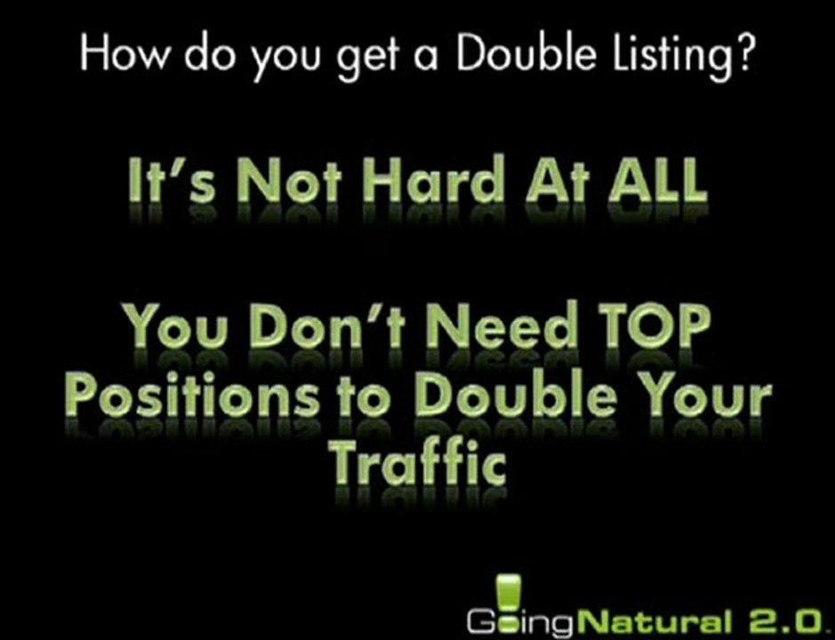 Doubling Your Traffic - pt 12 - Going Natural 2.0 - SEO
