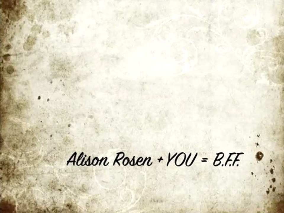 Alison Rosen Is Your New Best Friend opening