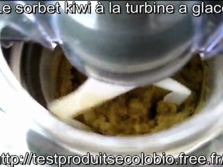 sorbet kiwi a la turbine a glace