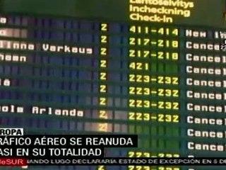 Tráfico aéreo se reanuda casi en su totalidad en Europa