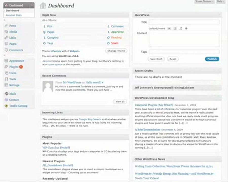 Magical Moving WordPress Panels - Video Tutorial