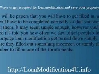 Getting approved for loan modification and save your home