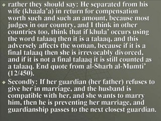 Waiting Period of Widow & Divorcee - Q & Answers