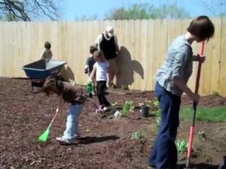 Children discover plant life in sensory garden