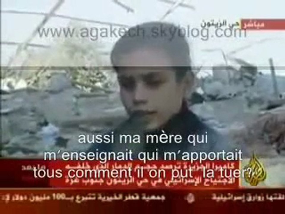 GAZA temonyage d'une petite fille