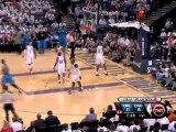 Dwight Howard stuffs Stephen Jackson on one end and rocks th