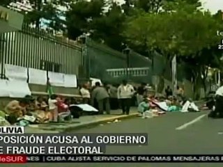 Oposición acusa a gorbierno boliviano de  fraude electoral