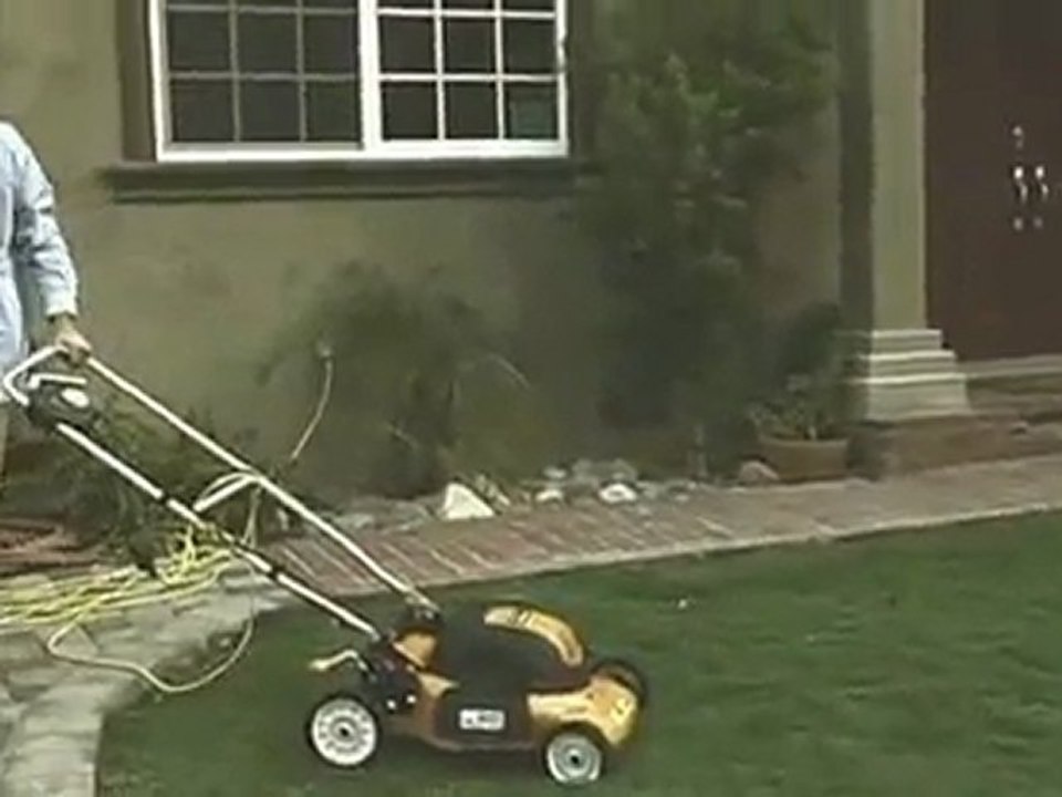 Electric Lawnmower, un mec se fait emporter par sa tondeuse