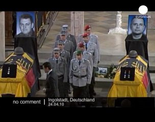 Скачать видео: Funeral service for four German soldiers killed in...