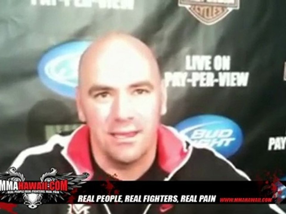 Dana White comments on comming to Hawaii PART 2