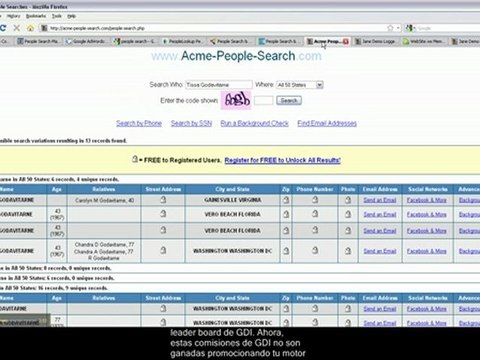 ACME People Search en Español - Paso 3 - Tissa Godavitarne
