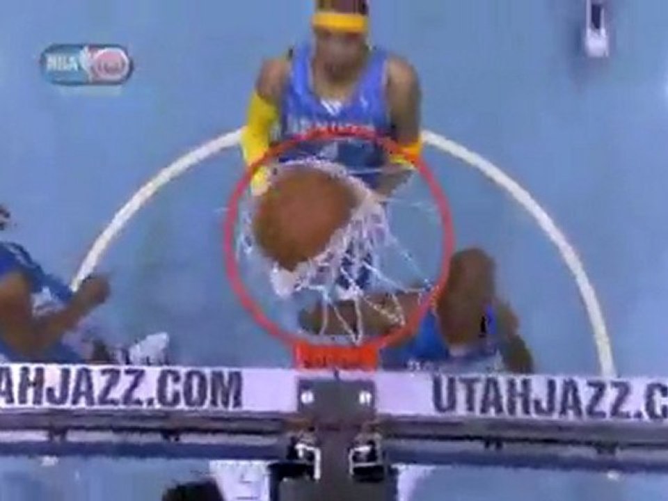 Deron Williams leads the break and C.J. Miles finishes with