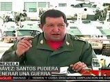Santos podría provocar guerra en Sudamérica (Chávez)