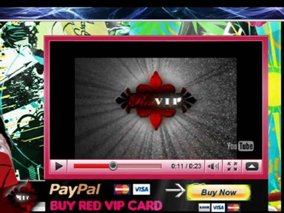 Red Vip Card mystique,magic city ,Sincity Vip card
